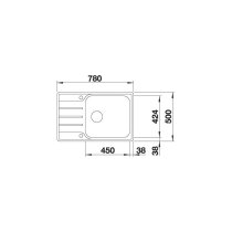 Inox mosogatótálca BLANCO LEMIS XL 6S-IF Compact 2 furattal