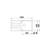 Inox mosogatótálca BLANCO LEMIS XL 6S-IF két furattal