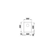 Gránit mosogatótálca BLANCO SUBLINE 320-U tartufo excenter nélkül
