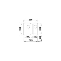 Gránit mosogatótálca BLANCO SUBLINE 340_160-U balos tartozékkal excenter nélkül