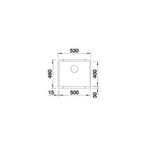Gránit mosogatótálca BLANCO SUBLINE 500-U tartufo excenter nélkül