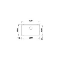 Gránit mosogatótálca BLANCO SUBLINE 700-U tartufo excenter nélkül