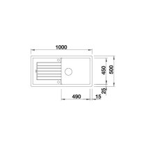 Gránit mosogatótálca BLANCO ZIA XL 6 S antracit excenter nélkül