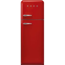 Szabadonálló kombinált hűtő felső mélyhűtővel SMEG FAB30RRD5 piros
