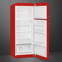 Szabadonálló kombinált hűtő felső mélyhűtővel SMEG FAB30RRD5 piros