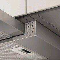 Beépíthető Teleszkópos Elszívó ELICA ELITE 14 LUX GRVT_A_90 fekete üveg front