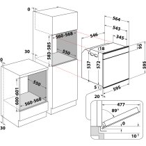 Beépíthető sütő Whirlpool W11I OP1 4S2 H