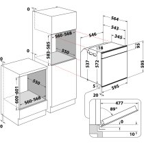 Beépíthető sütő Whirlpool W9 OS2 4S1 P