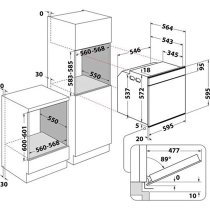 Beépíthető sütő Whirlpool W7 OS4 4S2 H BL