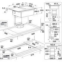 Beépíthető Indukciós főzőlap integrált páraelszívóval Whirlpool WVH 1065B F KIT