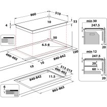 Beépíthető Főzőlap Indukciós Whirlpool SMP 9010 C NE IXL