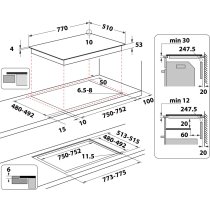 Beépíthető Főzőlap Indukciós Whirlpool SMP 778 C NE IXL