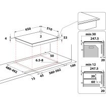 Beépíthető Főzőlap Indukciós Whirlpool SMP 658C BT IXL