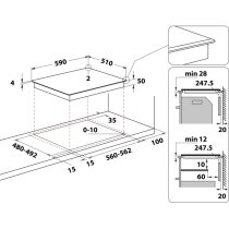 Beépíthető Főzőlap Indukciós Whirlpool WLS5360BF W