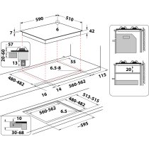 Beépíthető Gázfőzőlap Whirlpool GOWL 628 NB EE