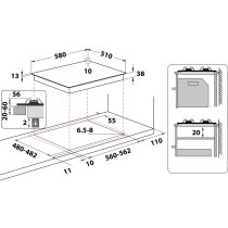 Beépíthető Gázfőzőlap Whirlpool TKRL 661 IX EU