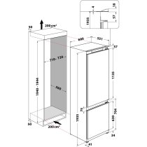 Beépíthető Kombinált Hűtő Whirlpool WH SP70 T262 P