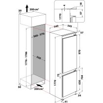 Beépíthető Kombinált Hűtő Whirlpool WHC18 T594