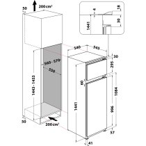 Beépíthető Kombinált Hűtő Whirlpool ART 3802