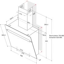 Oldalfali Elszívó Whirlpool WHVP 62F LT SK