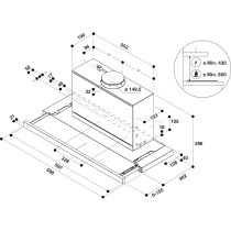 Beépíthető Teleszkópos Elszívó Whirlpool AKR 634 GY 3