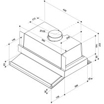 Beépíthető Teleszkópos Elszívó Whirlpool WSK 64 FLS X