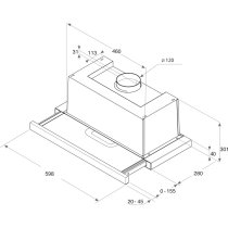 Beépíthető Teleszkópos Elszívó Whirlpool WAHTT 64 LM K