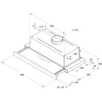 Beépíthető Teleszkópos Elszívó Whirlpool AKR 747 IX 1