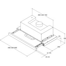 Beépíthető Teleszkópos Elszívó Whirlpool AKR 5390 1 IX