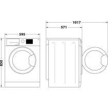 Szabadonálló elöltöltős mosógép Whirlpool FFS 7259 B EE Fehér