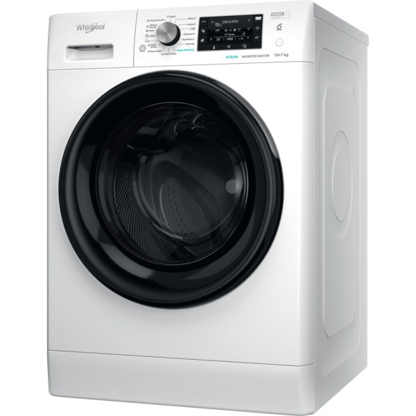 Szabadonálló mosó-szárító gép Whirlpool FFWDD 1076258 BV EU Fehér