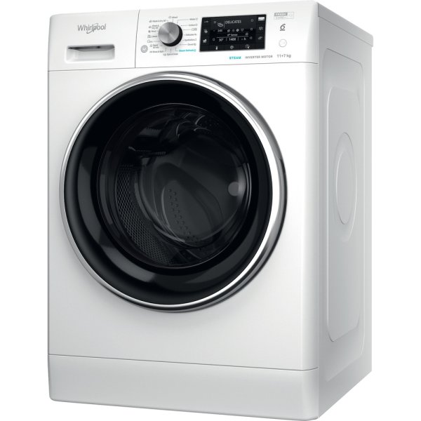 Szabadonálló mosó-szárító gép Whirlpool FFWDD 1176258 BCV EE Fehér