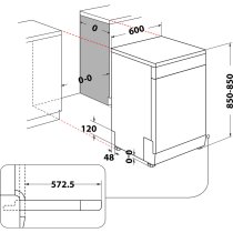 Szabadonálló mosogatógépek (60) Whirlpool W2F HD624 Fehér