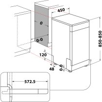 Szabadonálló mosogatógépek (45) Whirlpool WSFO 3B23 P Fehér